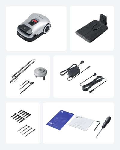 Mähroboter ohne Begrenzungskabel, für bis zu 800 m², mit GPS & V-SLAM 3D Vision, 300° Umgebungserfassung, intelligenter Rasenmähroboter