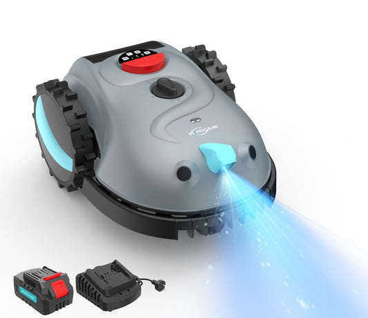 YARDCARE V100 Mähroboter ohne Begrenzungskabel, Vision-Navigation, 150 Hinderniserkennung, für bis zu 150 m², mit Graskamm & Ersatzklingen