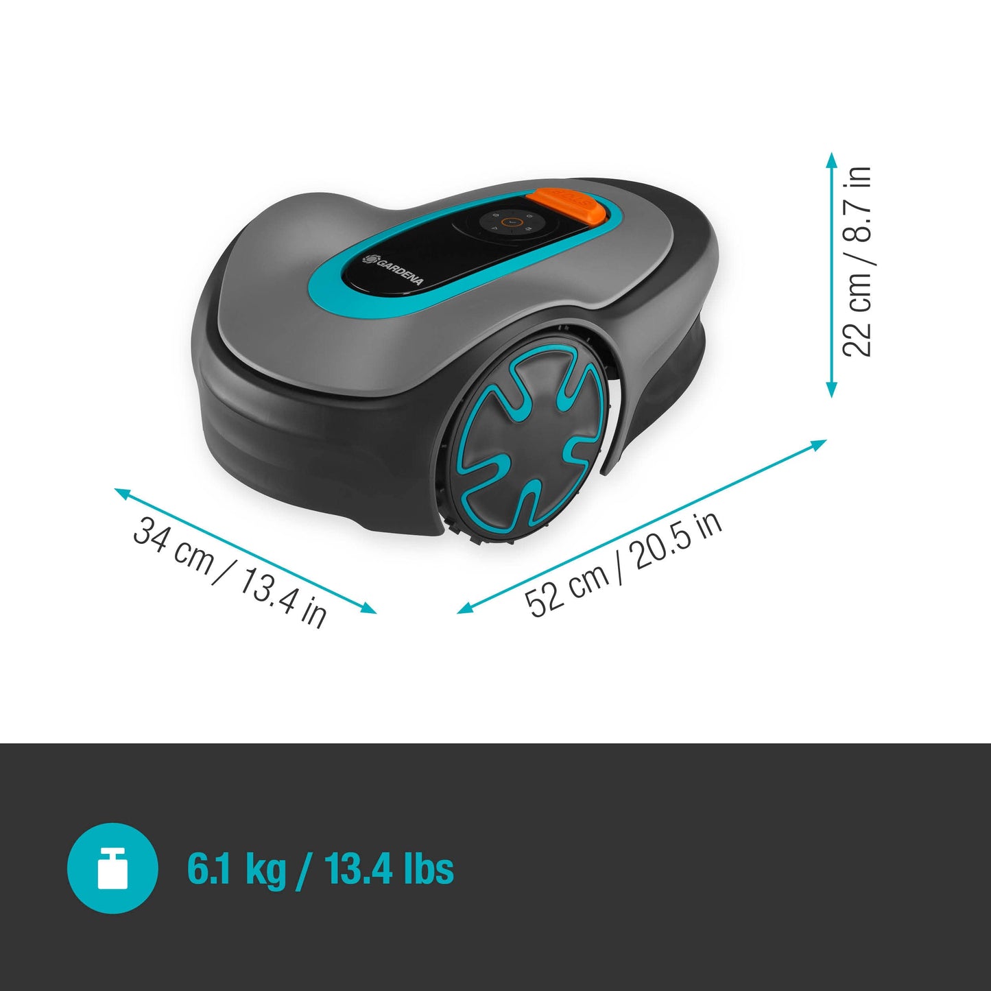 Gardena Mähroboter SILENO minimo 250 m² – leiser Rasenroboter mit Bluetooth App-Steuerung, programmierbar, DE-Version (15201-20)