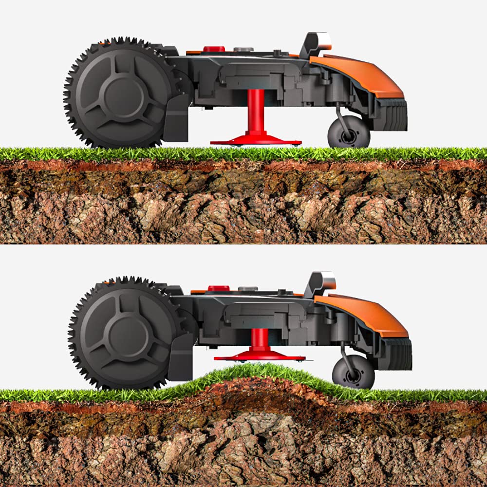 WORX Landroid Plus WR147E.1 Mähroboter für bis zu 1000 m² mit WLAN, Bluetooth und schwimmendem Mähdeck für präzises Mähen auf unebenem Gelände