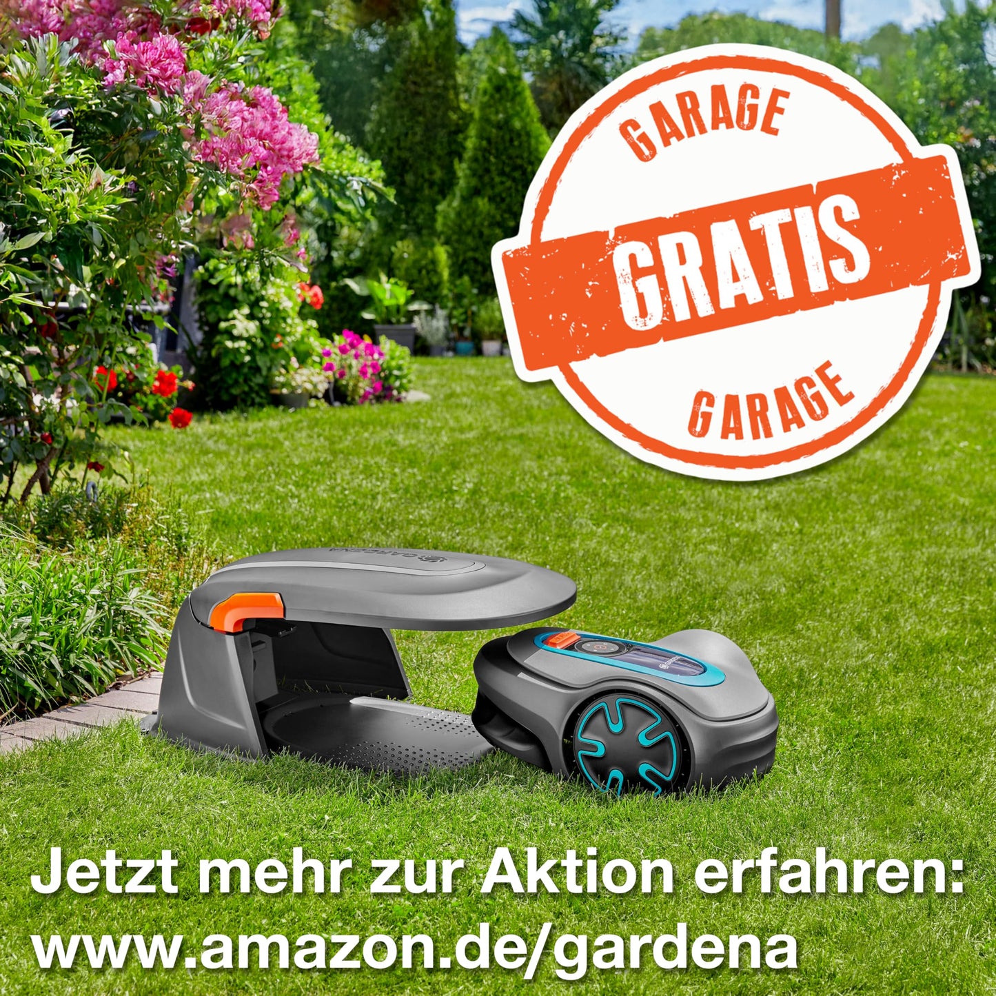 Gardena Mähroboter SILENO minimo 250 m² – leiser Rasenroboter mit Bluetooth App-Steuerung, programmierbar, DE-Version (15201-20)