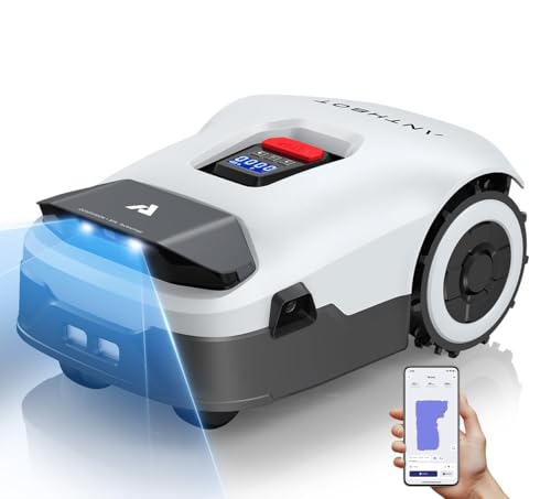 Mähroboter ohne Begrenzungskabel, für bis zu 800 m², mit GPS & V-SLAM 3D Vision, 300° Umgebungserfassung, intelligenter Rasenmähroboter