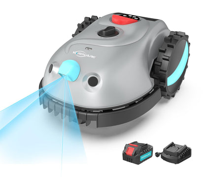 YARDCARE V100 Mähroboter ohne Begrenzungskabel, Vision Navigation, 150 Hinderniserkennung, für bis zu 150 m², mit Graskamm & Ersatzklingen