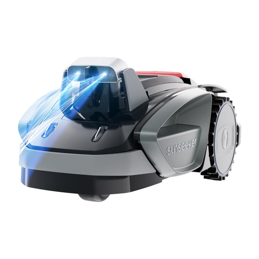 Sunseeker V3 Mähroboter ohne Begrenzungskabel, Vision AI Doppel-Auge, 600 m², 42 % Steigung, App-Steuerung, Rasenmäher mit One-Klick-Mähen