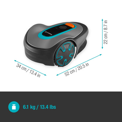 Gardena Mähroboter SILENO minimo 250 m² – leiser Rasenroboter mit Bluetooth App-Steuerung, programmierbar, DE-Version (15201-20)