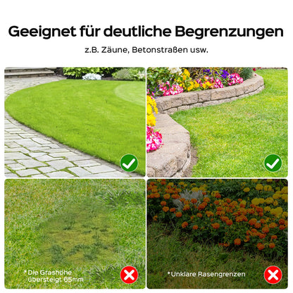 YARDCARE V100 Mähroboter ohne Begrenzungskabel – Vision Navigation, 150 Hinderniserkennungen, für bis zu 150 m², inkl. Akku, Graskamm & Klingen